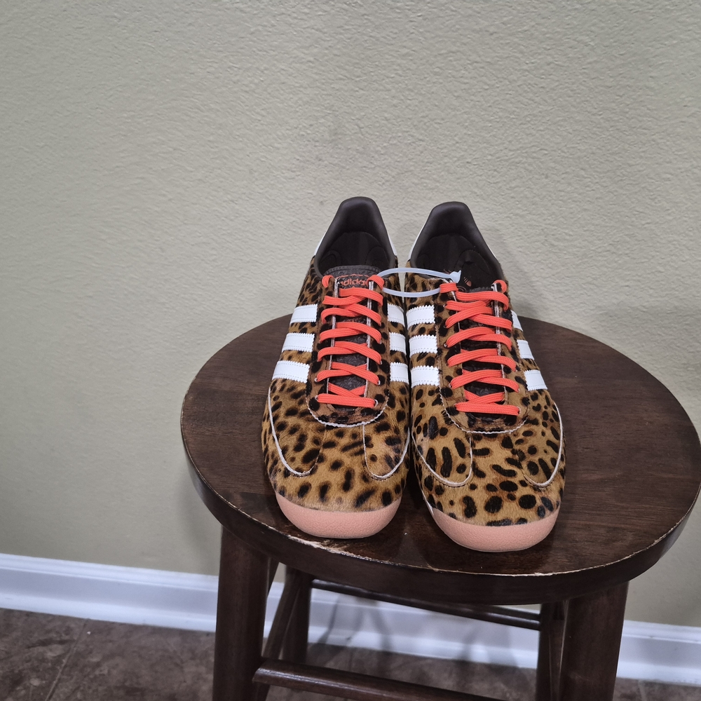 Adidas Women's SL 72 OG Dark Brown Leopard Print Sneakers JI0189 Size 9.5